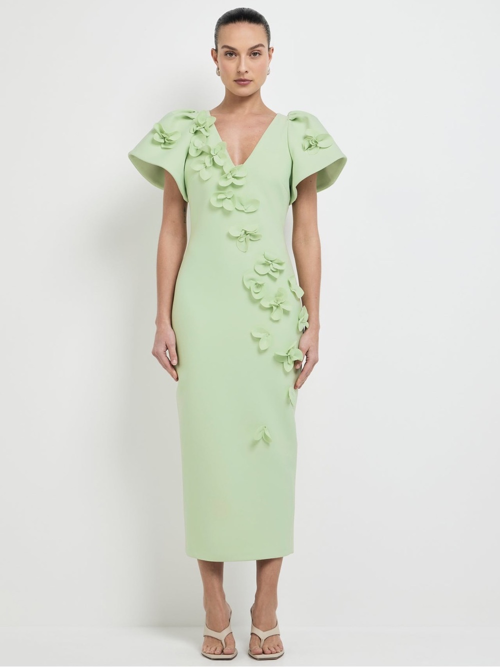 New Sheike Michelle Midi Floral Dress Size US4